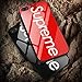 iPhone 8 Plus Case, AICase Tempered Glass Back Case, AICase Supreme Fashion Hard Glass Back Cover Soft TPU Bumper Frame Anti-Fingerprints Protective Case for Apple iPhone 8 Plus/7 Plus(Red)