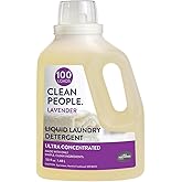 The Clean People Liquid Laundry Detergent - Recyclable Packaging, Stain Fighting - Ultra Concentrated, Laundry Soap - Lavender, 100 Loads