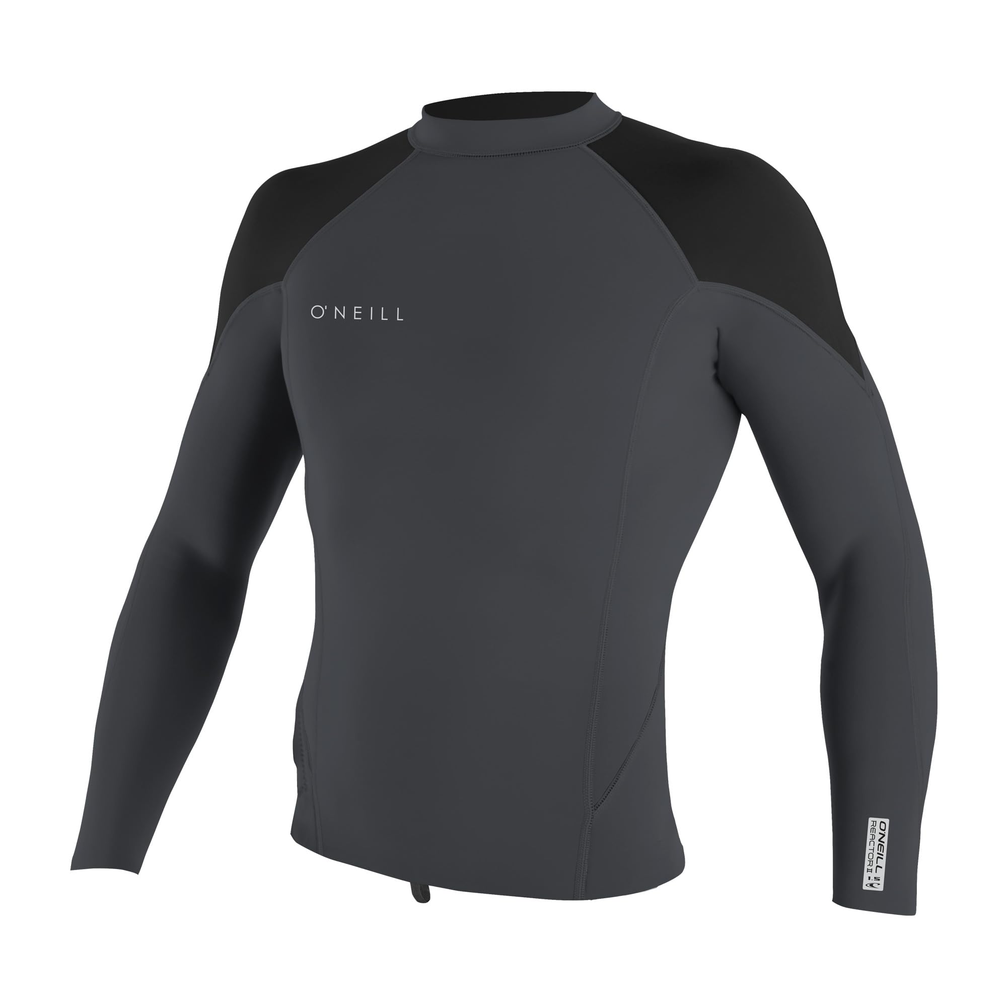 Photo 1 of O'NEILL Men's Reactor-2 1.5mm Long Sleeve Pullover Wetsuit Top, Lightweight Warmth with Good Flexibility for Surfing, Paddleboarding, Kayaking, Graphite/Black/Cool Grey, Large