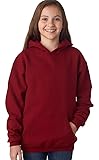 Gildan Heavy Blend Youth 8 Oz, 50/50 Hood, XS, Garnet