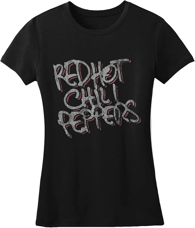 Red Hot Chili Peppers Freehand Girls Jr Medium Black Clothing