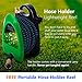 Rolio Expandable Garden Hose with Hose Reel - 50 FT Garden Hose with 9 Function Spray Nozzle Included, 3/4