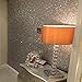 27in by 197in Silver Chunky Glitter Wallpaper, 3D Sparkly Glitter Fabric Wall Paper,Bling Wallcovering (Silver)
