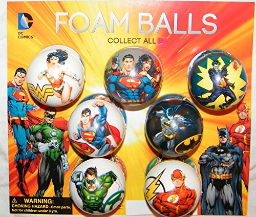 Batman, Superman, Justice League DC Superhero Figure Soft Foam Ball Toys Collection of 12 by Super Hero