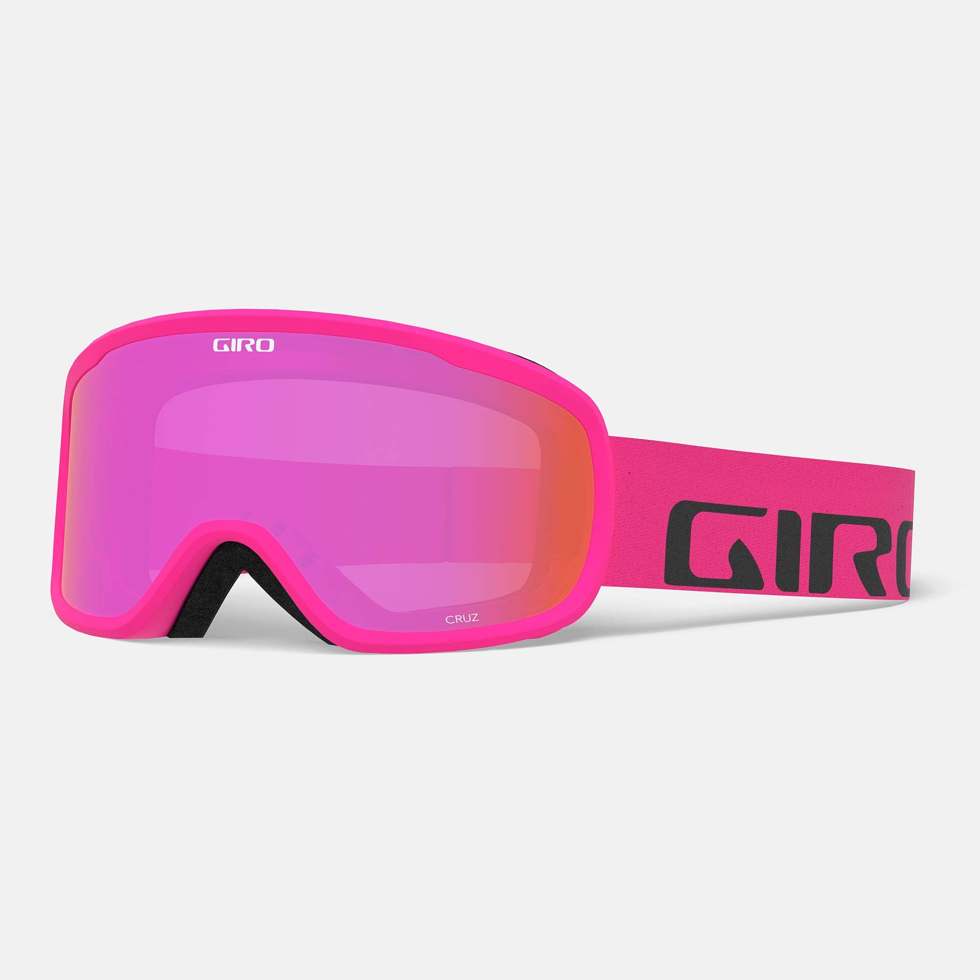 Giro GIRRJ Cruz Snow Goggles - Bright Pink Wordmark - Amber Pink Lens, Medium Frame — image 1