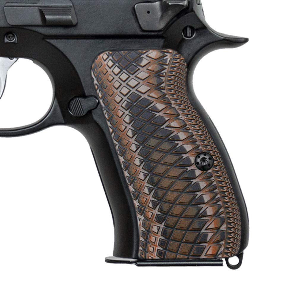 Cool Hand G10 Grips for CZ 75 Compact, Snake Scale Texture, Brand