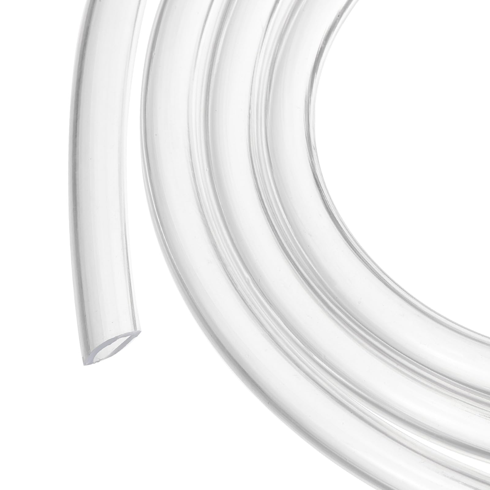 Rebower 50ft 6.4mm x 9.5mm Clear Plastic PVC Tubing Flexible Vinyl Tube, [for Garden Irrigation, Water Hose, Fish Tanks, Aquarium] - 1/4" x 3/8"