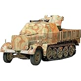 Tamiya 35144 1/35 Military Miniature Series No. 144 German Armor 8 Ton Half 1.5 inch (3.7 cm) Aircraft Gun Equipped with 37 Type Flaksauria Plastic Model (Military Vehicle)