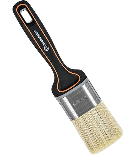 2-Piece Professional Round Paint Brush Set – Natural Bristles, Long Solid Wood Handle, 9.8" Length, For Furniture Restoration, Waxing, Chalk Painting, Stencils & Woodworking