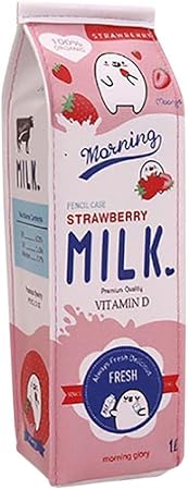 Drawihi Estuche de lápices, caja de leche lindo diseño Rosa: Amazon.es: Hogar