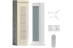 DOMONHAS Breeza Max Ac, Rechargeable Breezamax Ac Stay Chilling Cool This Summer, Portable Breezamax Air Conditioner, Three Wind Speeds Qinux Brizaac, Breeze Max Air Cooler, Small and Compact Quiet(1*WHITE)