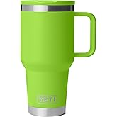 YETI Rambler 30 oz Travel Mug with Flip Straw Lid – Stainless Steel, Vacuum Insulated, Leakproof, Cup Holder Friendly