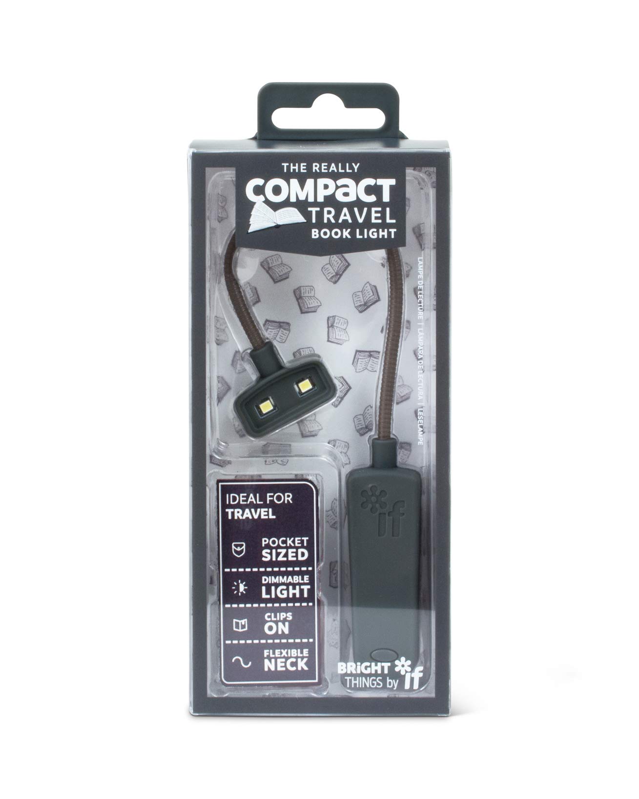 IF The Really Compact Travel Book Light (Gray) (The Really Useful Book Light Range), Grey