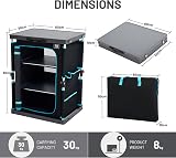 TIMBER RIDGE Compact Camping Storage Cabinet 3 Shelf Aluminum Frame Black view 6