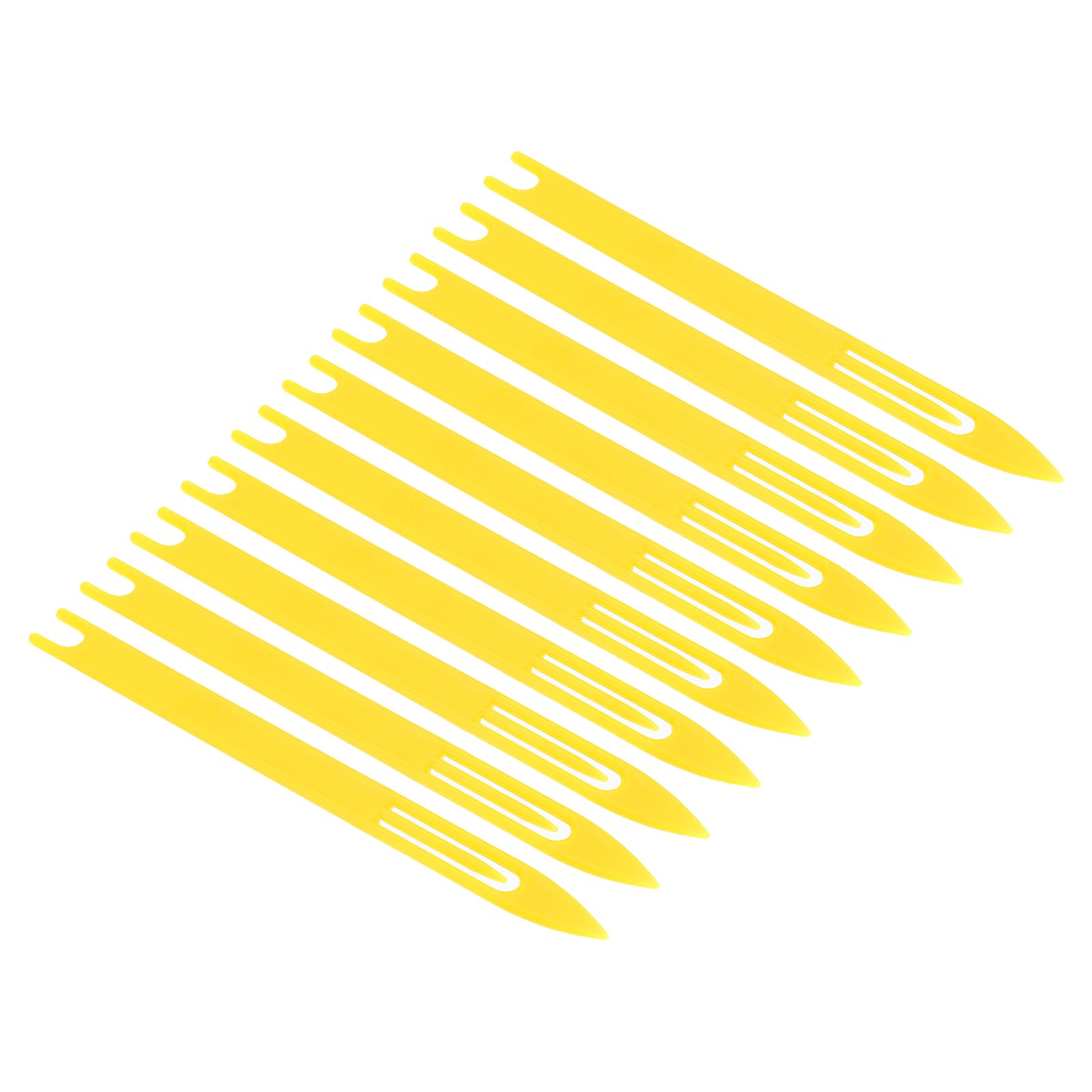 PATIKIL Fishing Net Repair Kit, 12 Pcs Plastic Fishing Net Sewing Needles 6# Fishing Netting Needle Shuttles for Fishing Net Repairing, Yellow