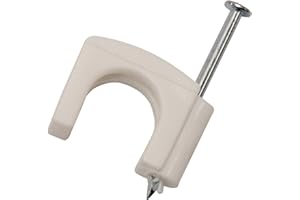 Gardner Bender PR-50 Low-Voltage Coaxial Cable Staple, 7/16 in., CAT6 / RG-59/ RG-6 / Polyethylene - UV Resistant, Splinter Free, 50 Pk., White