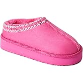 FabKids Kids' Platform Fuzzy Slippers