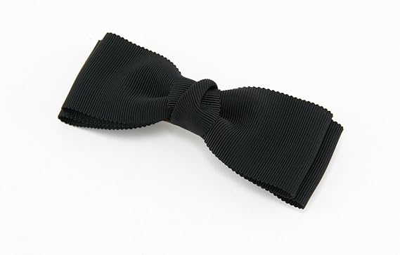 グログランダブルリボン バレッタ 黒 紺 Ptb 036 黒色 完全日本製 百貨店品質 ファッション小物 通販 Amazon