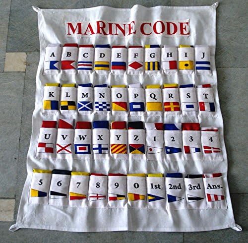 MARINE NAVY Signal Code FLAG Set -Set of Total 40 flag with CASE COVER - Nautical / Maritime / Marine / Boat / Ship / Vessel / Nautical Décor (5100)