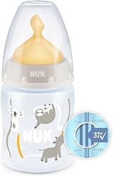 NUK First Choice+ Baby Bottle 0-6 Months 150 ml Safari Beige BPA-Free
