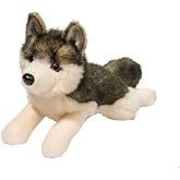 Douglas Phoenix Wolf Plush Stuffed Animal, 14 Inch Soft Realistic Gray Wolf Toy &ndash; Lifelike Woodland Wolf Plush for Kids, Gifts &amp; Collectors