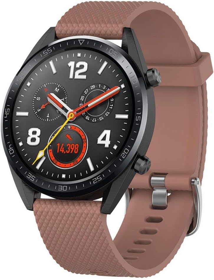 Soft Silicone Replacement Bands Compatible with Huawei Watch GT 46MM w/Frame,Homsta Quick Release Sport Watch Strap Buckle Bracelets Wristband Accessories for Women Men