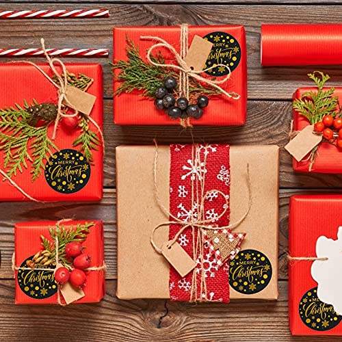 Koogel 500 pcs Christmas Present Labels, 1.5 Inch Self Adhesive Christmas Gift Tags Christmas Gift Tag Present Tags Sticker for Bookmarks Scrapbooks Gift Paper Wrappers Christmas Gift Labels