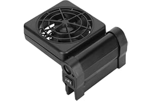 Fish Tank Cooling Fan, Wall Mounted Mute Cooling Fan System Adjustable Aquarium Chillers Cooling Fan US Plug 110‑240V(1 Fan)