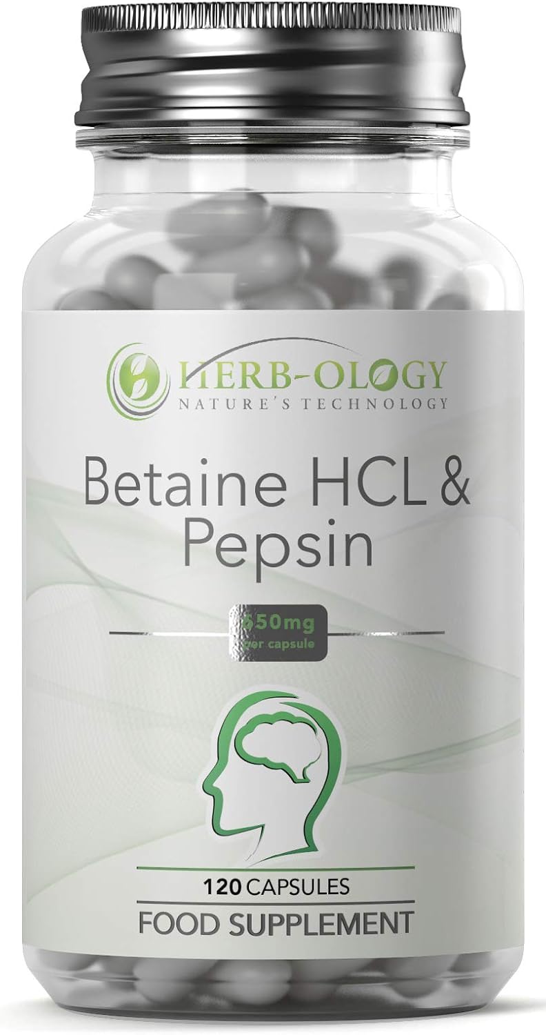 HB Betaine HCL with Pepsin Capsules, 120 count (Pack of 1) - Image 3