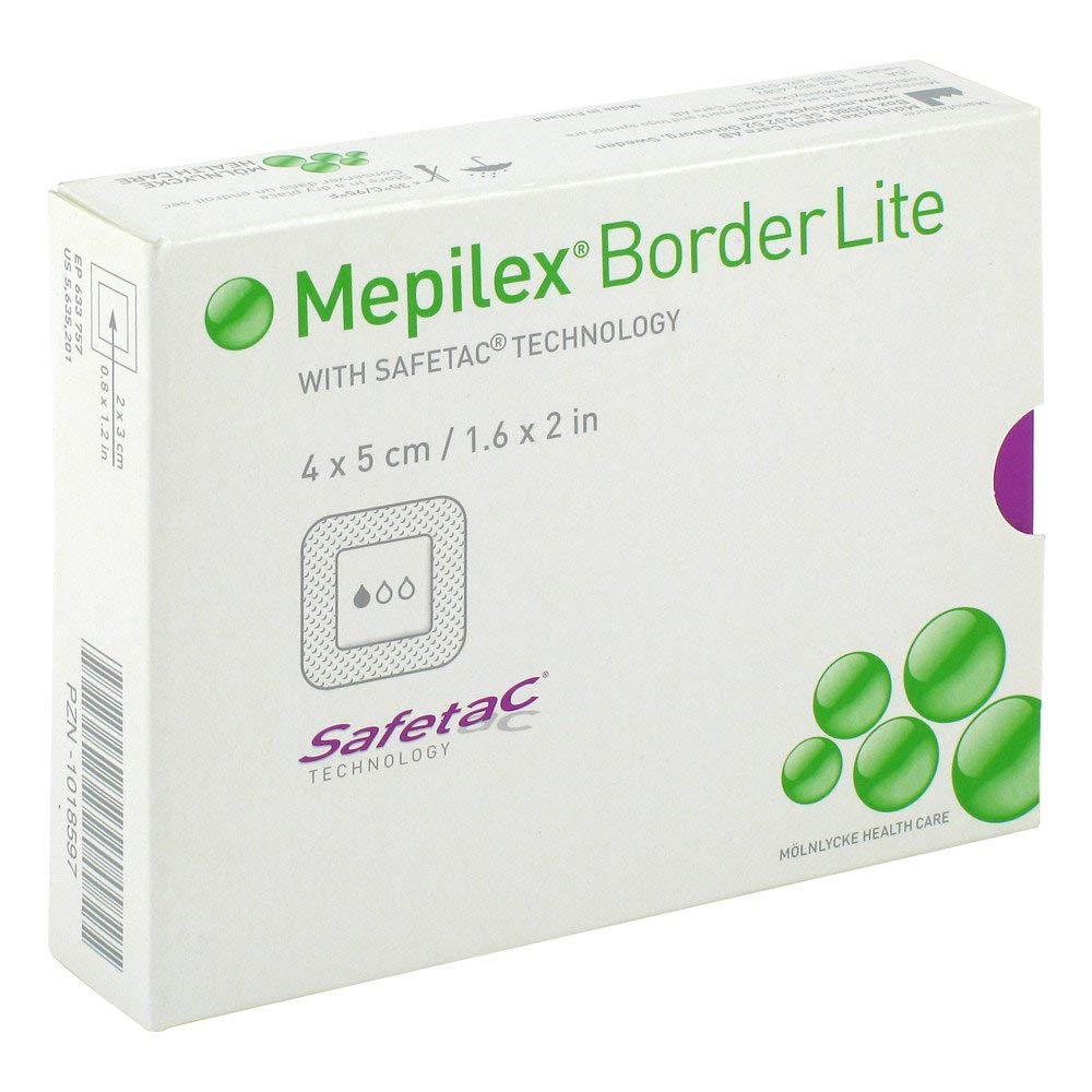 Mepilex Border Lite Dressing Sterile 4 x 5 cm Pack of 10 Adhesive Dressings