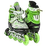 Adjustable Inline Skates for Kids With Illuminating Front Wheels Durable Comfortable Roller Blades Outdoors