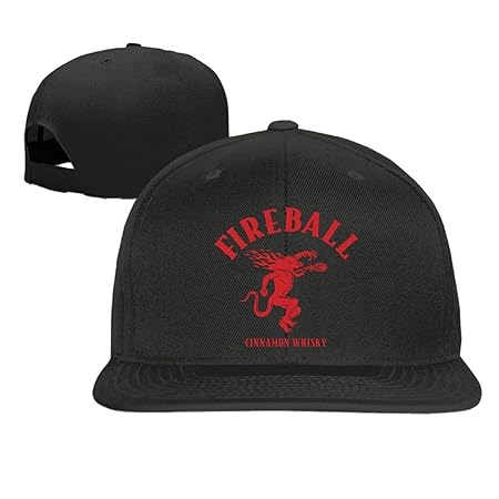 UUOnly Fireball Whisky Unisex-Einstellung Baseball Hip Hop Cap Hut Schwarz (5 Farben)