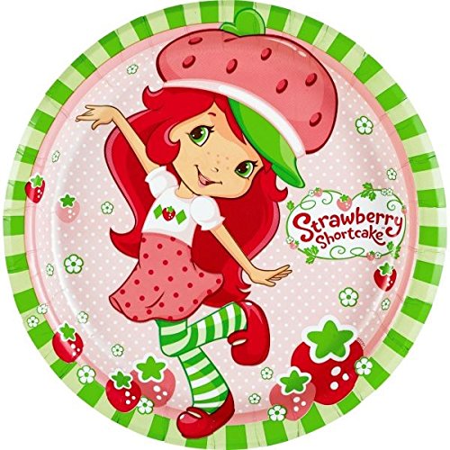 American Greetings Strawberry Shortcake Round Plate (8 Count), 9"