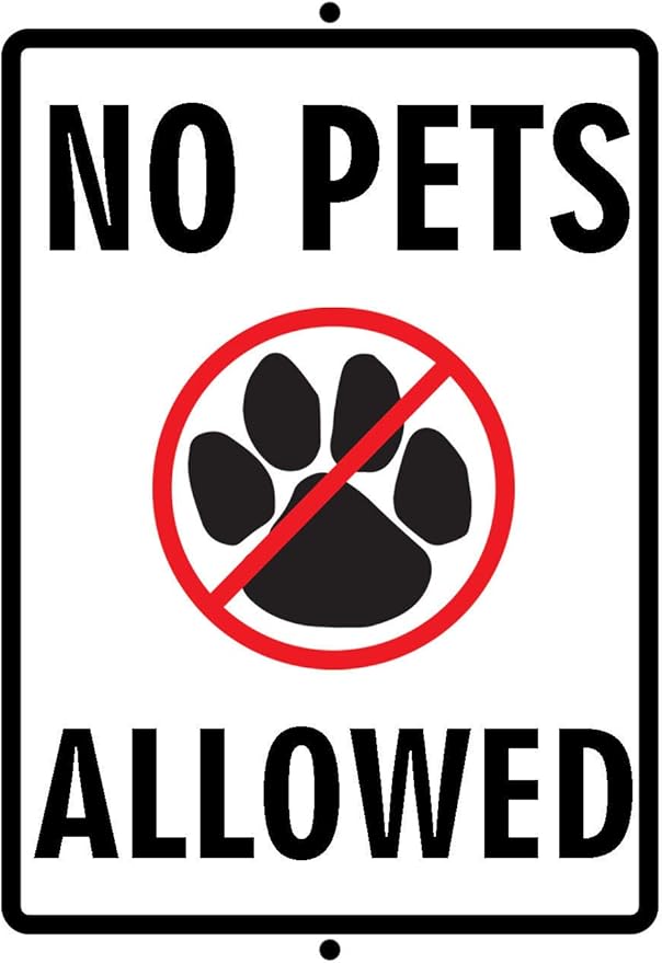 Amazon Peng9693 No Pets Allowed Aluminum Sign Home Kitchen