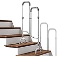Stairs Climbing Assist Cane Senior Walker for Climbing Stairs, 2-in-1 Adjustable Height Walker Cane for Elderly Use on Both Flat Surfaces and Stairs, Standard Walker Climbing Cane