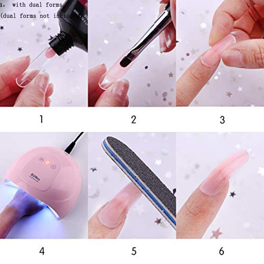 Makartt Nail Extension Gel Clear Builder Gel Nail Gel Trendy Nail Art Design Nail Extension Gel Salon Nail Easy DIY at Home 50ML P-21: Beauty