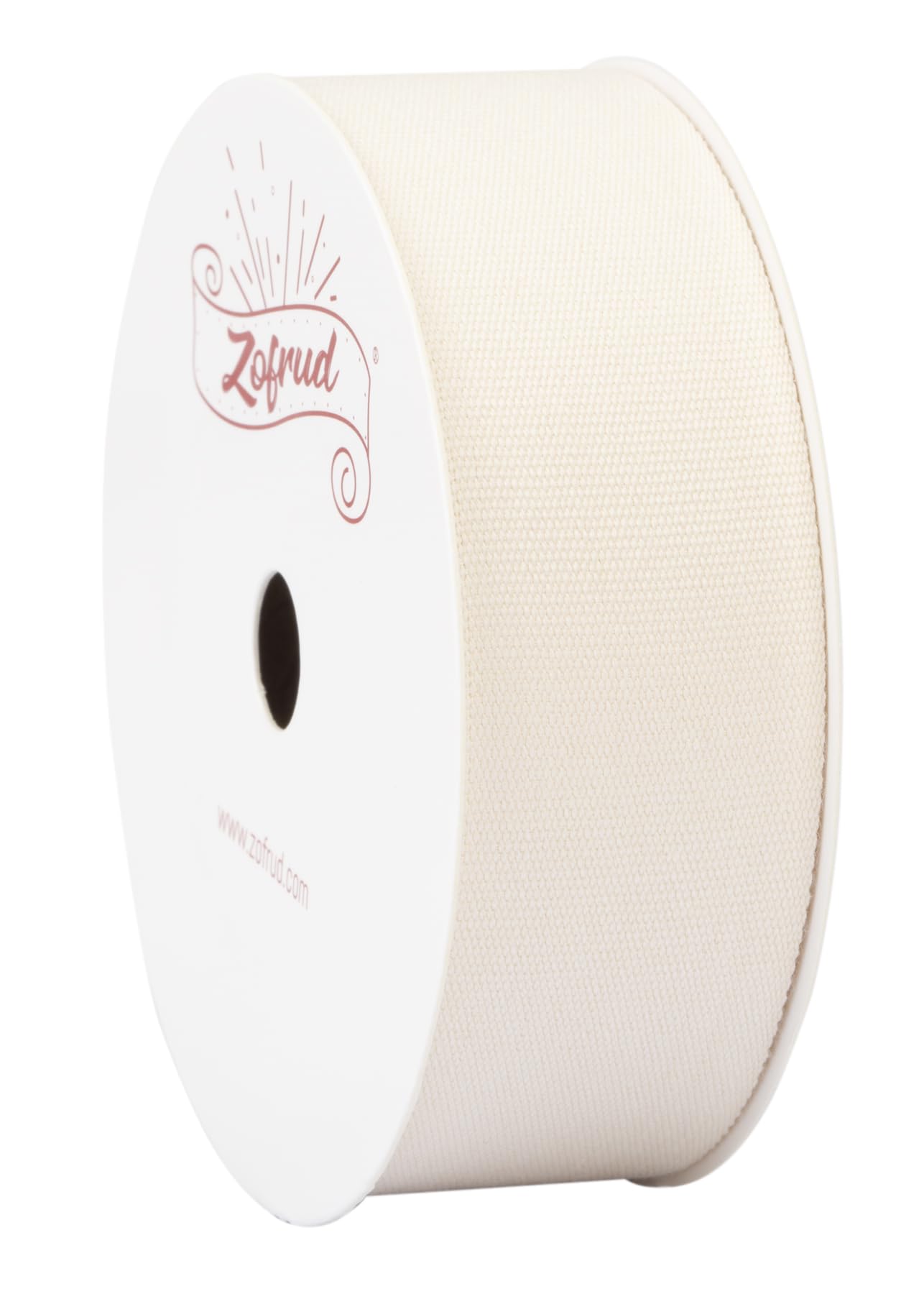 Zofrud Natural Cotton Ribbon - 25mm x 9 Meters - Ideal for Gift Wrapping, Sewing, and Crafts — image 1