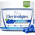 Zero Sugar - Blue Raspberry Electrolytes Powder - Refreshing Hydration - Caffeine Free Energy - All Natural Ingredients - Vegan, Keto and Paleo - Sugar Free Electrolyte Powder Drink Mix - 37 Servings