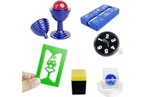 6Pcs Easy to Use Magic Tricks Set with Tutorial Video, Ball and Vase, Perception Gyro, Dice Capsule - Perfect Beginner Magici
