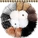 Tatuo DIY Faux Fur Pom Poms Ball with Press Button Removable Fluffy Pompom for Knitting Hats Shoes Scarves Bag Accessories (Popular Mix Colors, 16)
