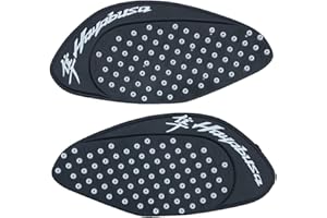 ZXXM White Gas Fuel Tank Pad Traction Side Fuel Knee Grip Decal Compatible with Suzuki Hayabusa GSXR1300 2008-2016