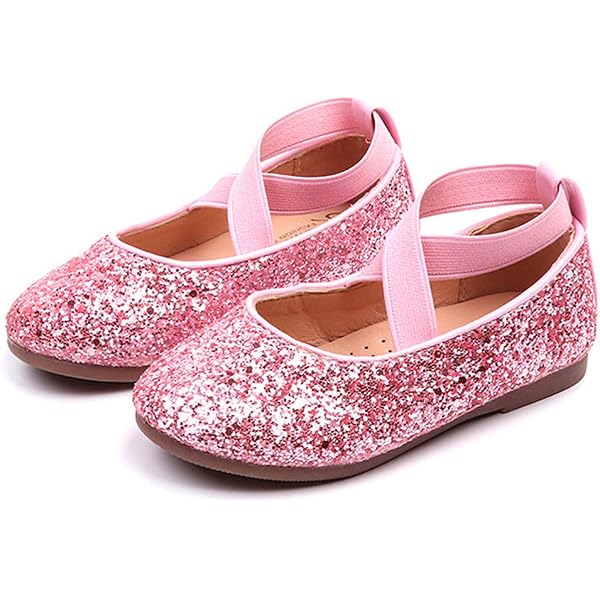Linfrsh Toddler Princess Shoes, Girl's Bow Mary Jane Dress Shoes Ballet Flats Rhinestone Strap Party Wedding School Toddler Little Kid Big Kid Yellow