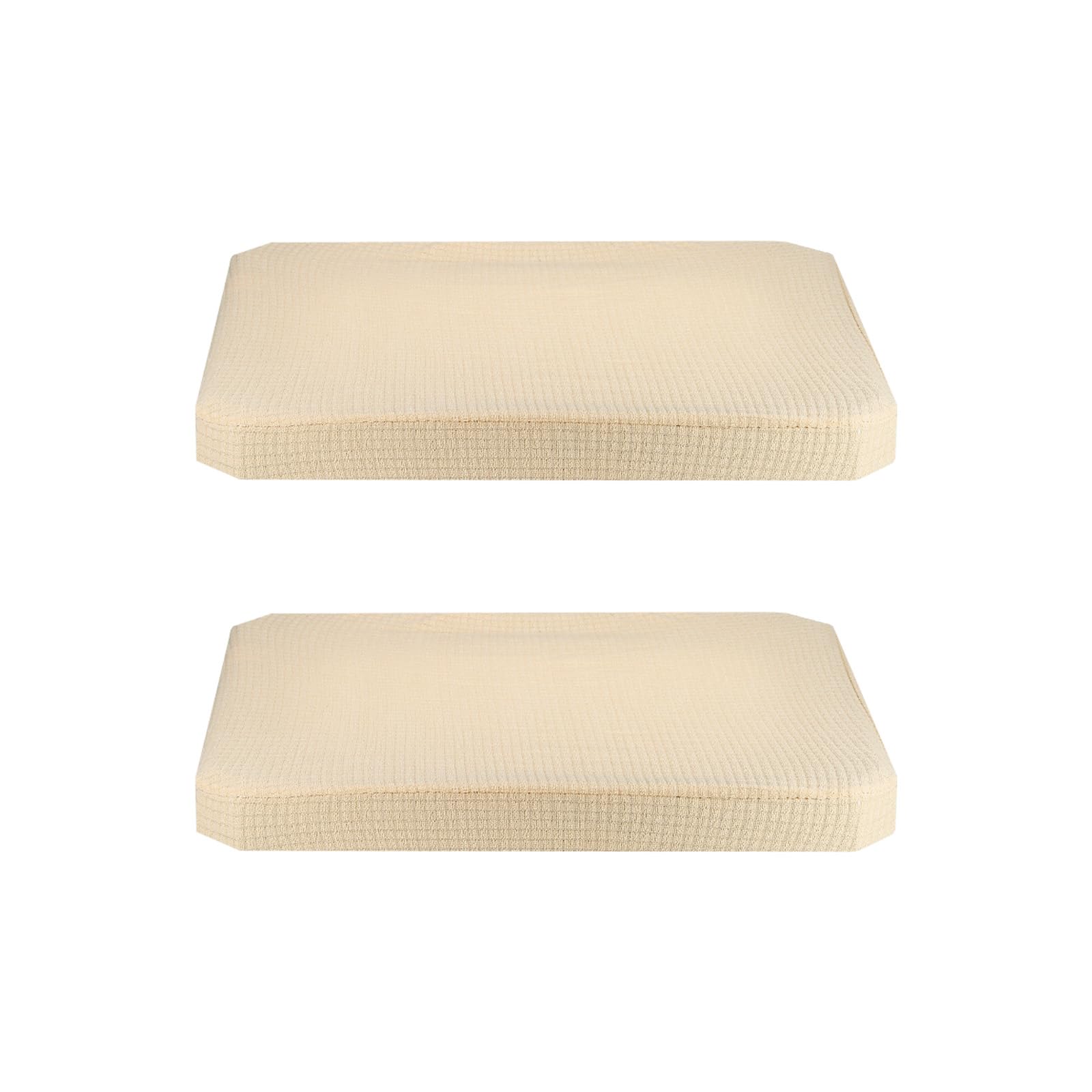 PATIKIL Chair Seat Covers Rectangle, 2 Pack Washable Dining Chair Covers Removable Dining Protector Slipcovers for Home Kitchen Party, Cream Color