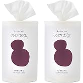 Esembly Tossers &ndash; Disposable Bamboo from Viscose Diaper Liners for Cloth Diapers &ndash; Earth-Friendly, Fragrance-Free, Chlorine-Free &ndash; One Size, 200 Liners (2-Pack of 100-Liner Rolls)