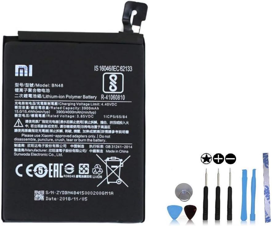 Original Xiaomi BN48 Battery – Redmi Note 6 Pro – 4000 mAh – Adhesive + Tools Included