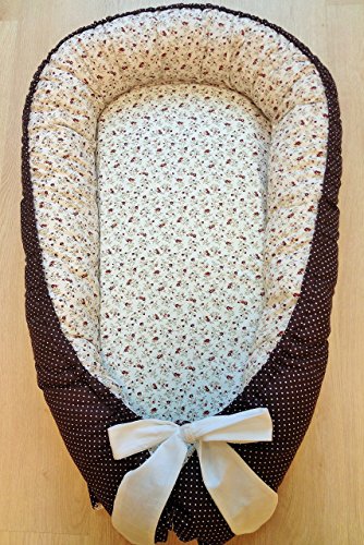 Baby Nest Protection Liner Snuggle Cotton Crib Bedding Brown Beige
