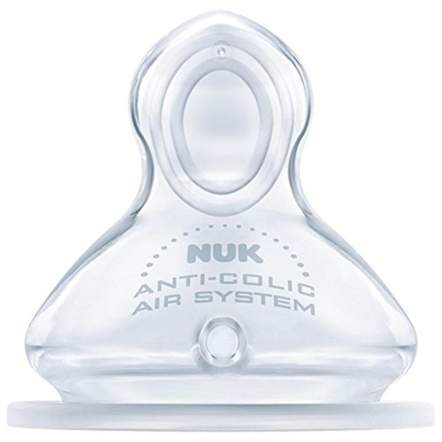 NUK First Choice+ Silicone Replacement Teats | 0-6 Months with Small Feed Hole | 2 Count