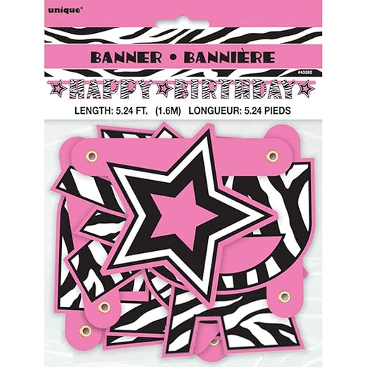 Amazon Com Unique Party Zebra Passion Happy Birthday Jointed