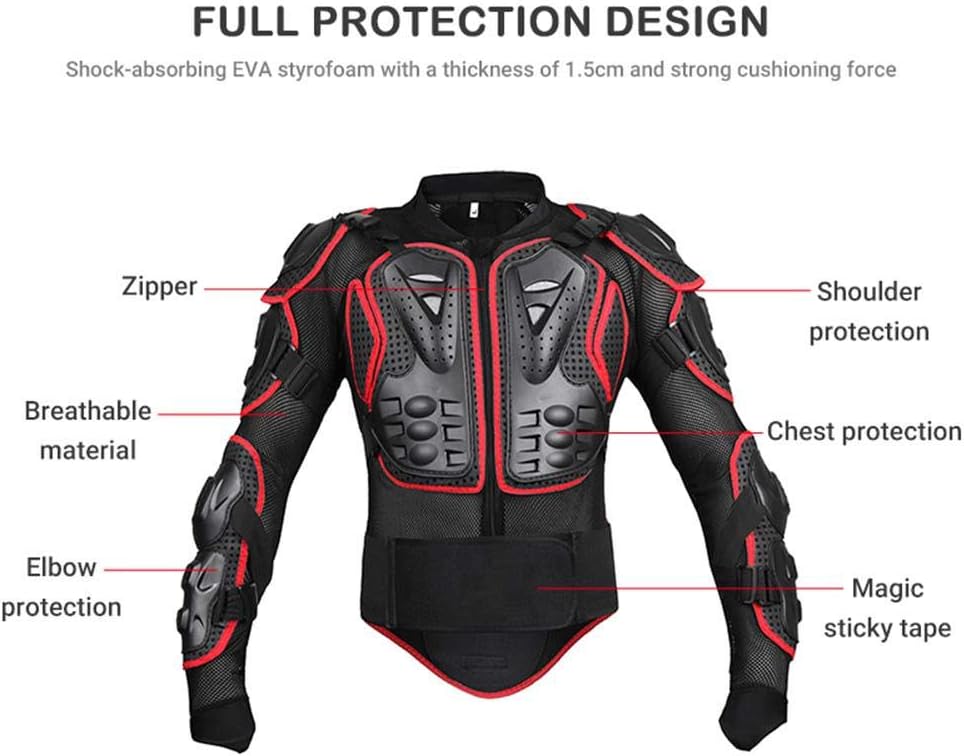 Motorcycle Full Body Armor Protective Jacket ATV Guard Shirt Gear
