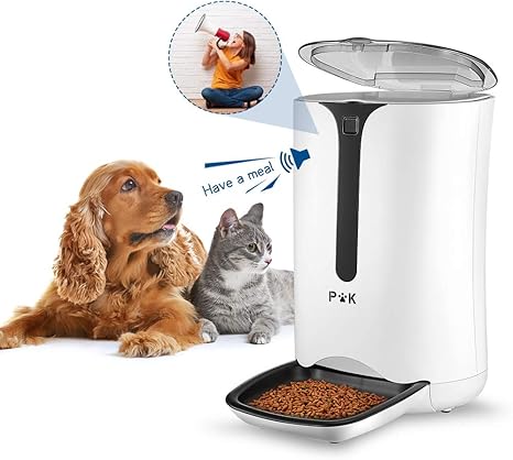 Distributeur De Croquettes Pour Chats Et Chienspuppy Kitty 7l Distributeur Automatique De Nourriture Enregistrement Vocal Programmable 4 Repas Par